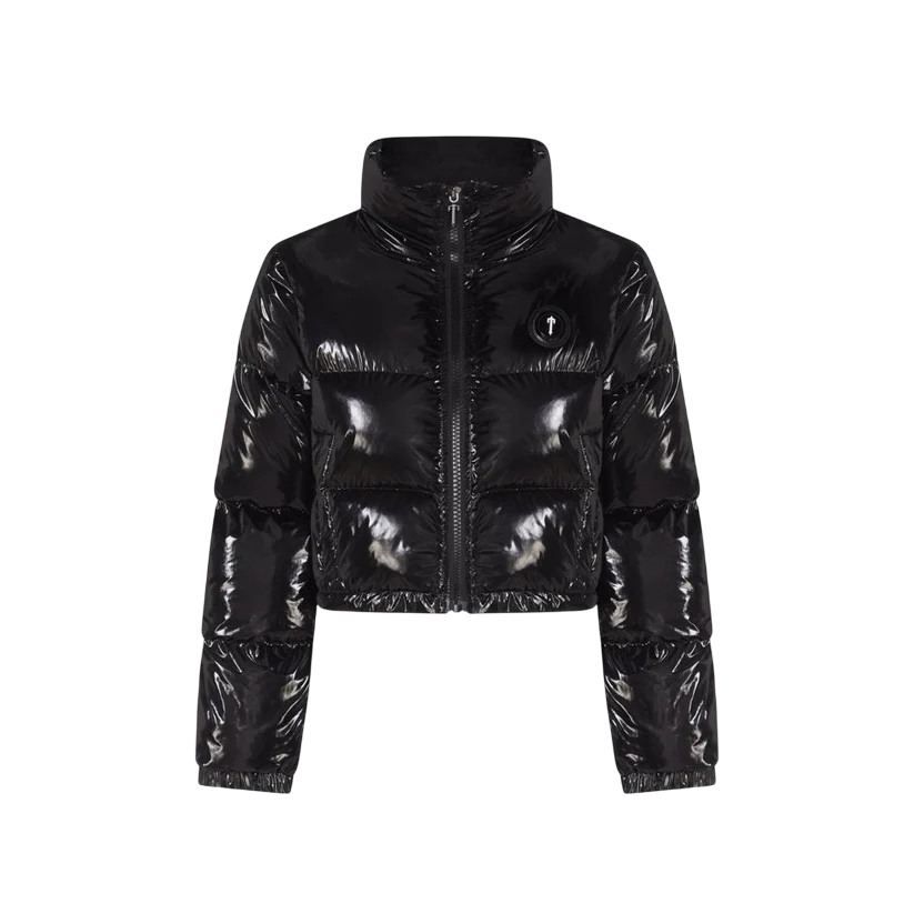Trapstar Women's Irongate Detachable Hooded Puffer Jacket Shiny