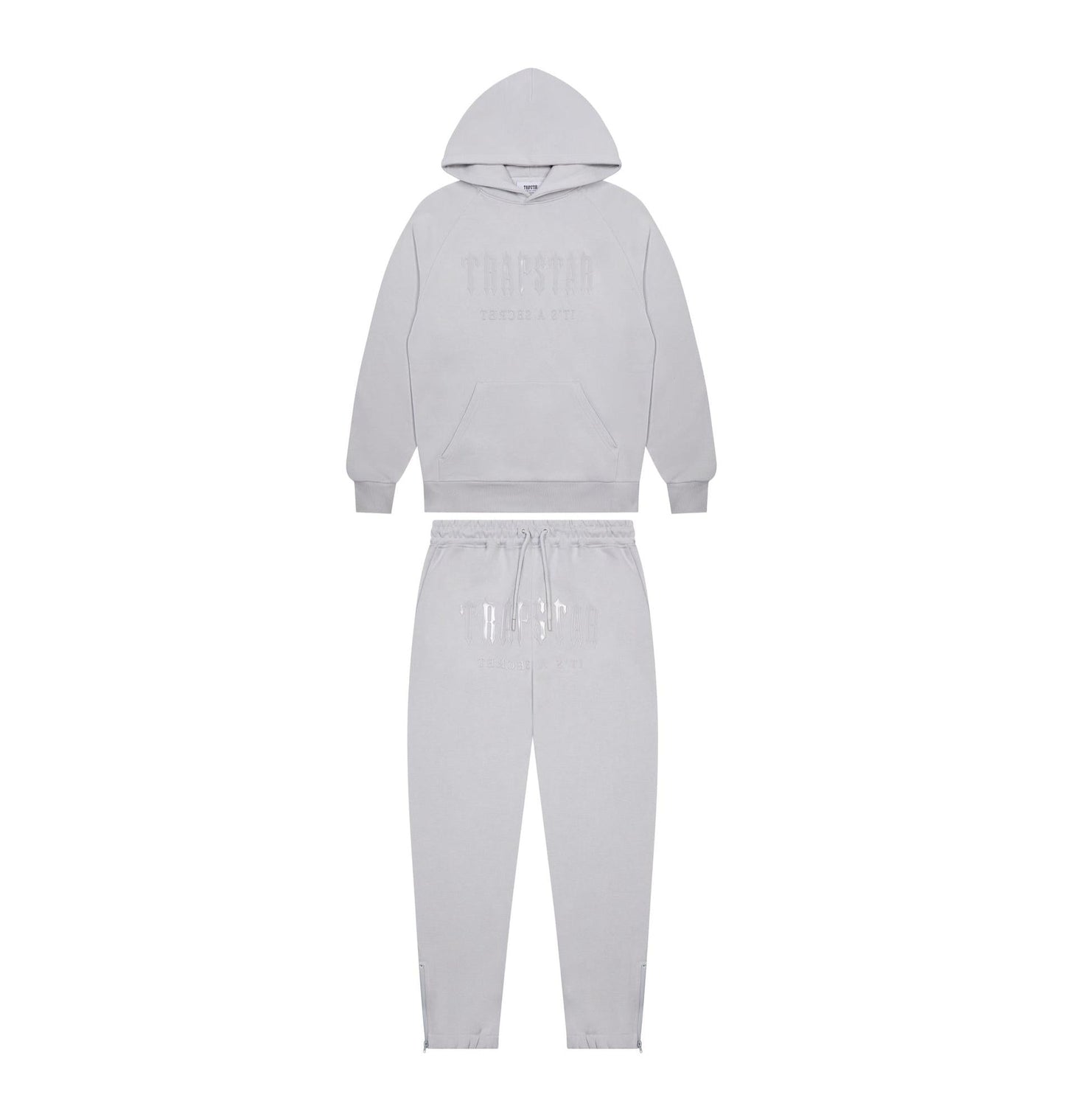 Trapstar Chenille Decoded Gel Hoodie Tracksuit Grey