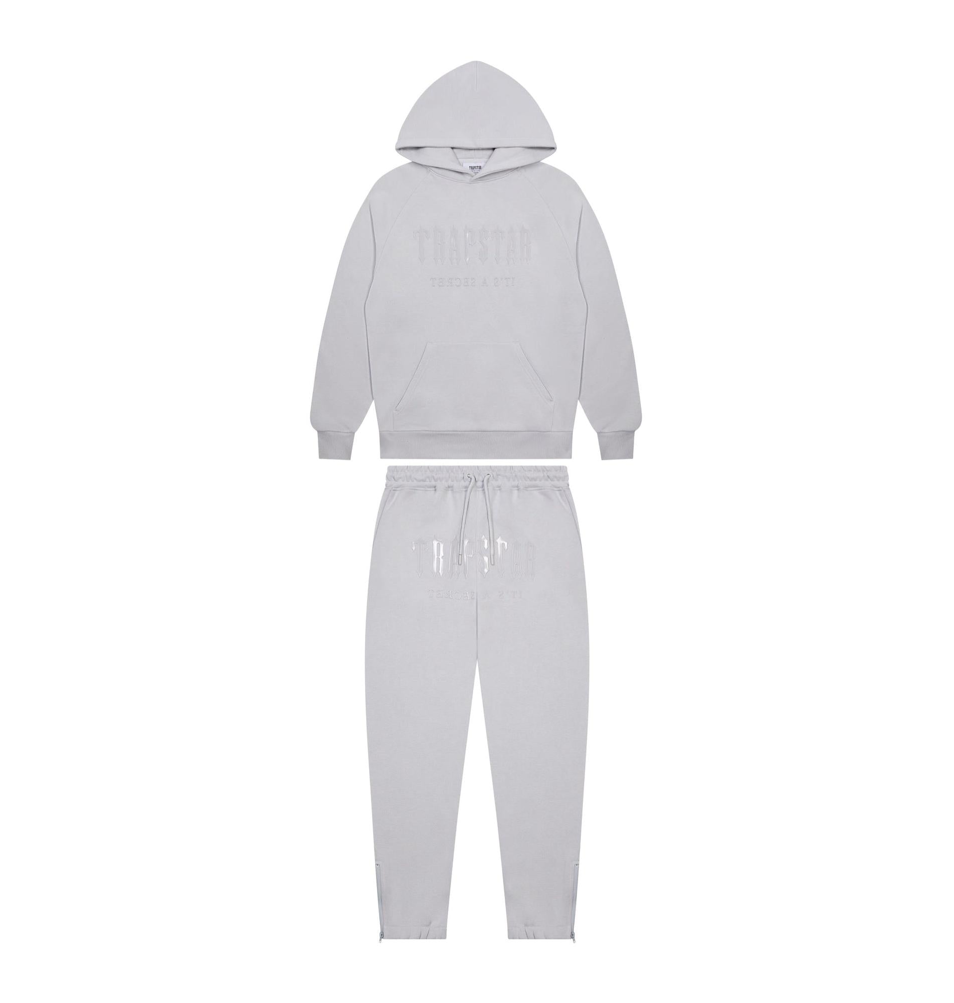 Trapstar Chenille Decoded Gel Hoodie Tracksuit Grey