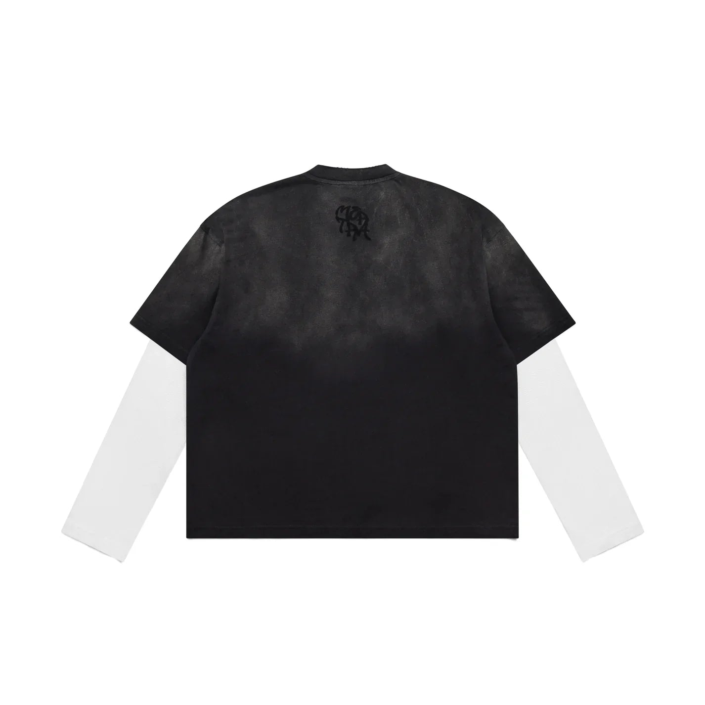 MERTRA Washed Longsleeve - (BLACK/WHITE)