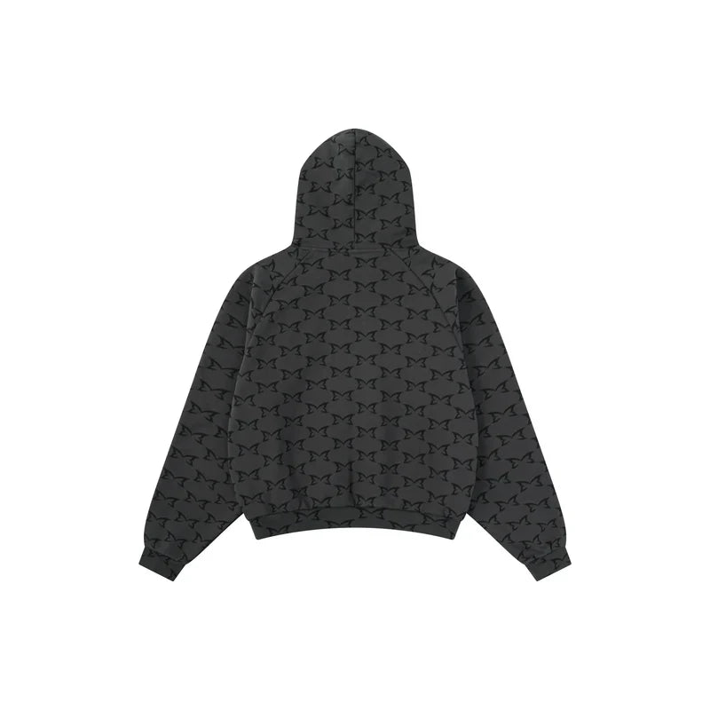 MERTRA Monogram Hoodie - (DARK GREY)